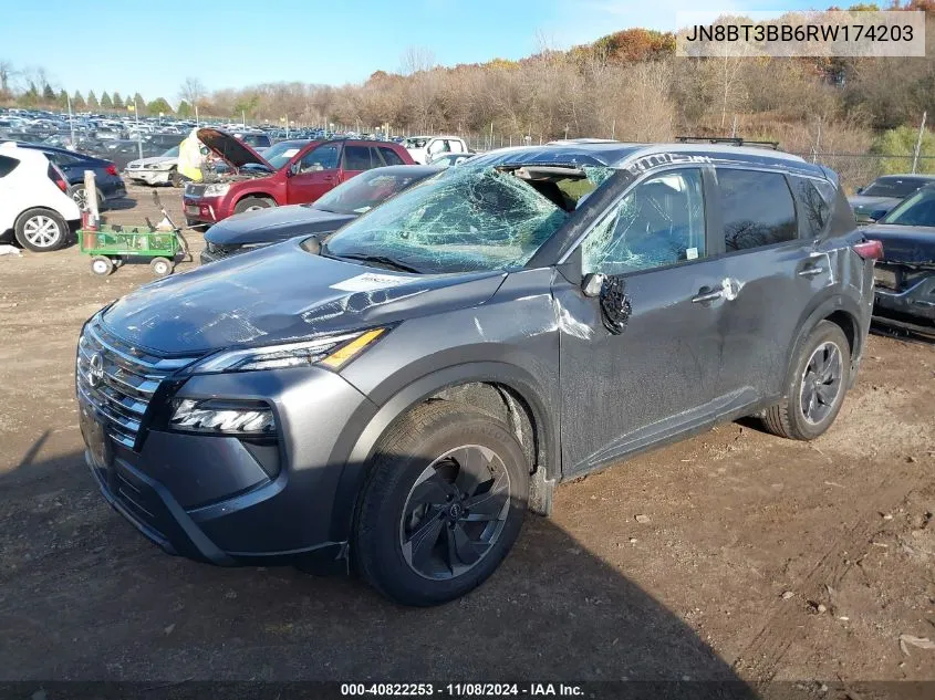 2024 Nissan Rogue Sv Intelligent Awd VIN: JN8BT3BB6RW174203 Lot: 40822253