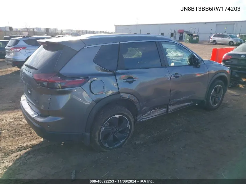 2024 Nissan Rogue Sv Intelligent Awd VIN: JN8BT3BB6RW174203 Lot: 40822253