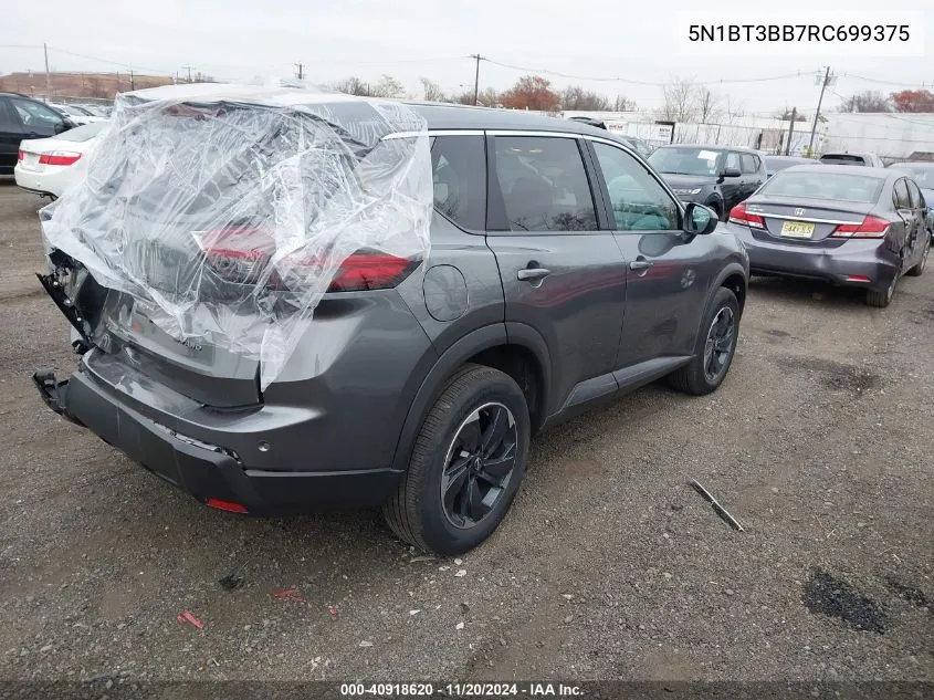 2024 Nissan Rogue Sv Intelligent Awd VIN: 5N1BT3BB7RC699375 Lot: 40918620