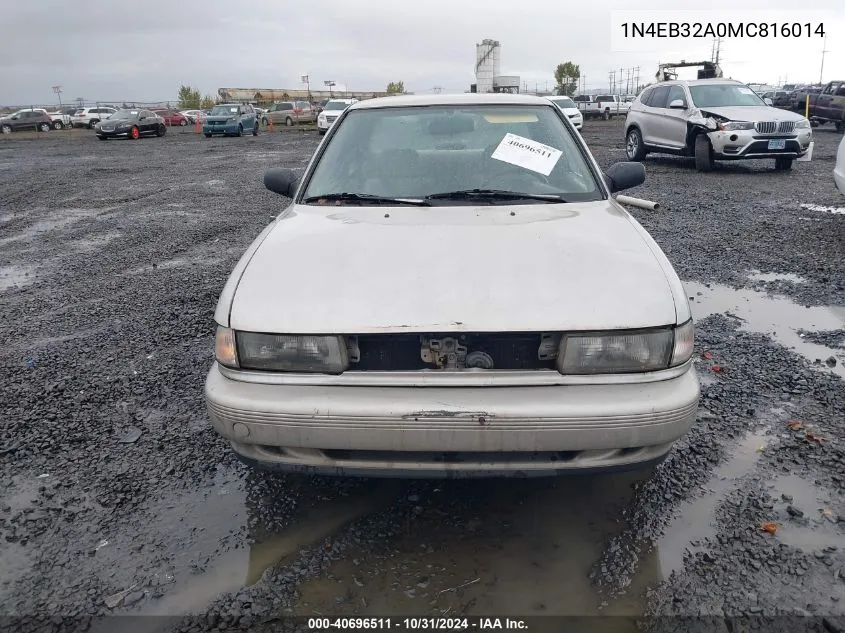 1991 Nissan Sentra VIN: 1N4EB32A0MC816014 Lot: 40696511