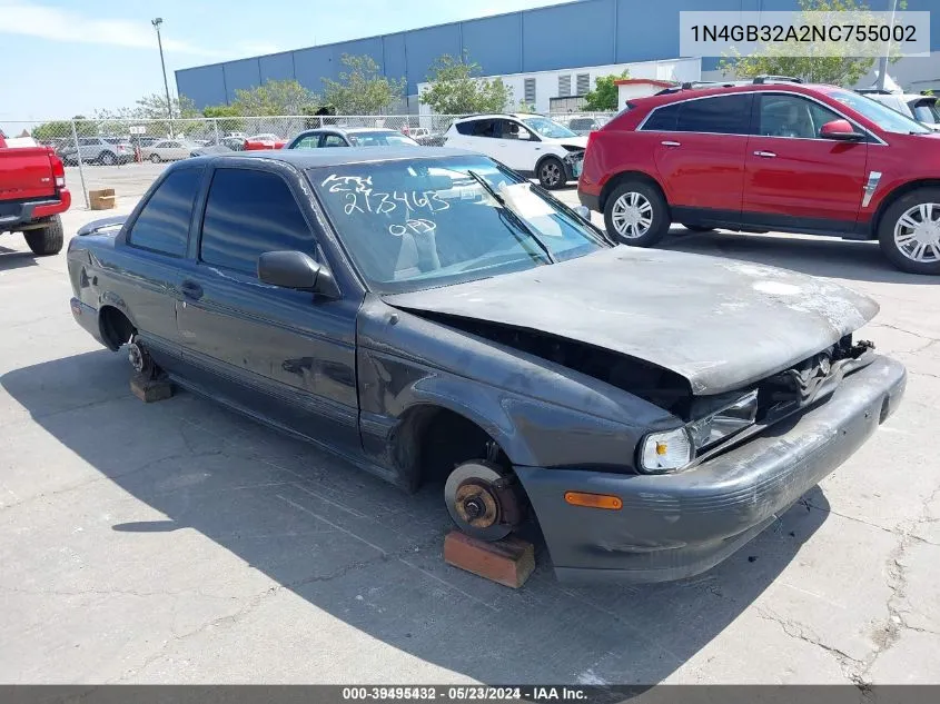 1992 Nissan Sentra Se-R VIN: 1N4GB32A2NC755002 Lot: 39495432