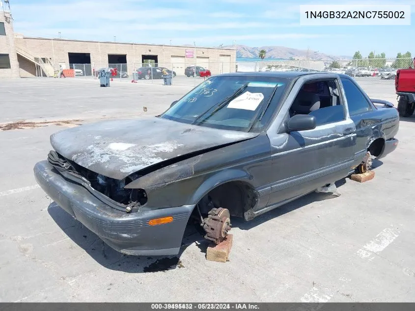 1992 Nissan Sentra Se-R VIN: 1N4GB32A2NC755002 Lot: 39495432