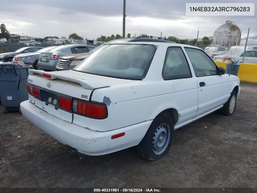 1994 Nissan Sentra E/Xe/Se/Le VIN: 1N4EB32A3RC796283 Lot: 40331961