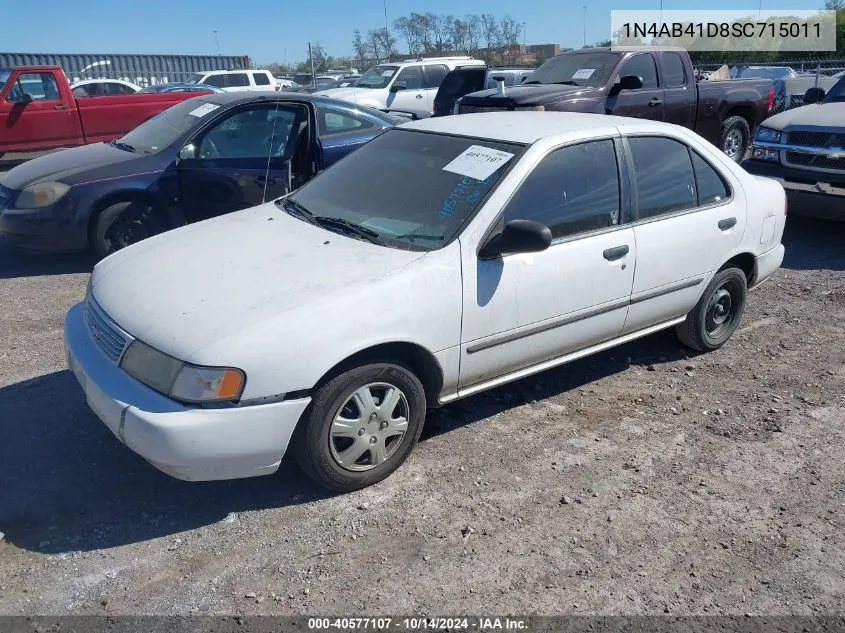 1995 Nissan Sentra Xe/Gxe/Gle VIN: 1N4AB41D8SC715011 Lot: 40577107