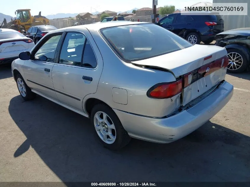 1995 Nissan Sentra Xe/Gxe/Gle VIN: 1N4AB41D4SC760169 Lot: 40609898