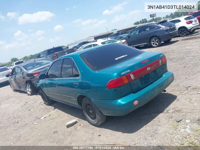 1996 Nissan Sentra Xe/Gxe VIN: 3N1AB41D3TL014024 Lot: 39777794