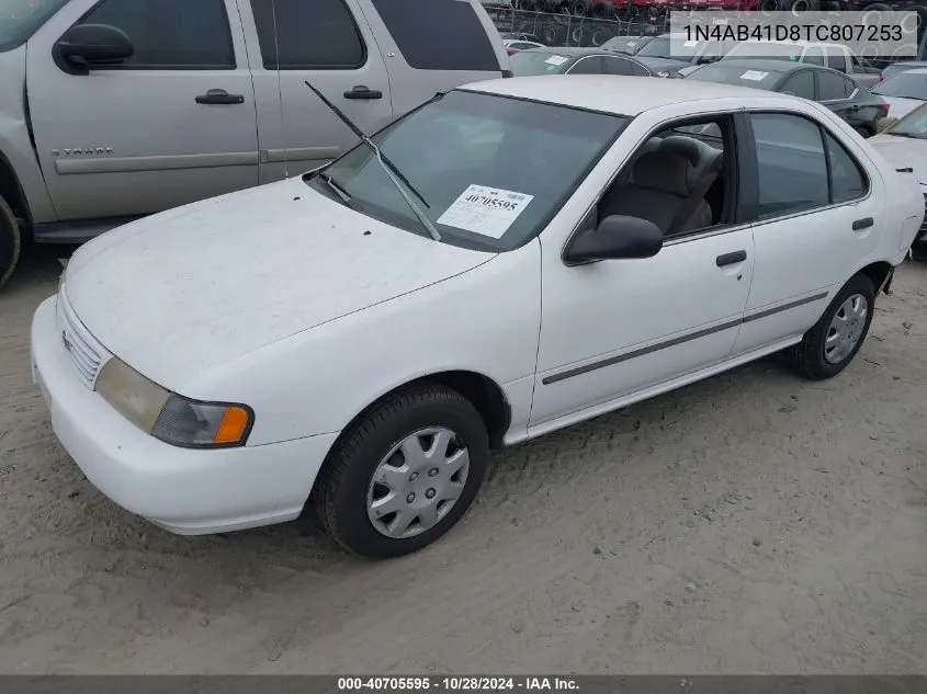 1996 Nissan Sentra E/Xe/Gxe/Gle VIN: 1N4AB41D8TC807253 Lot: 40705595