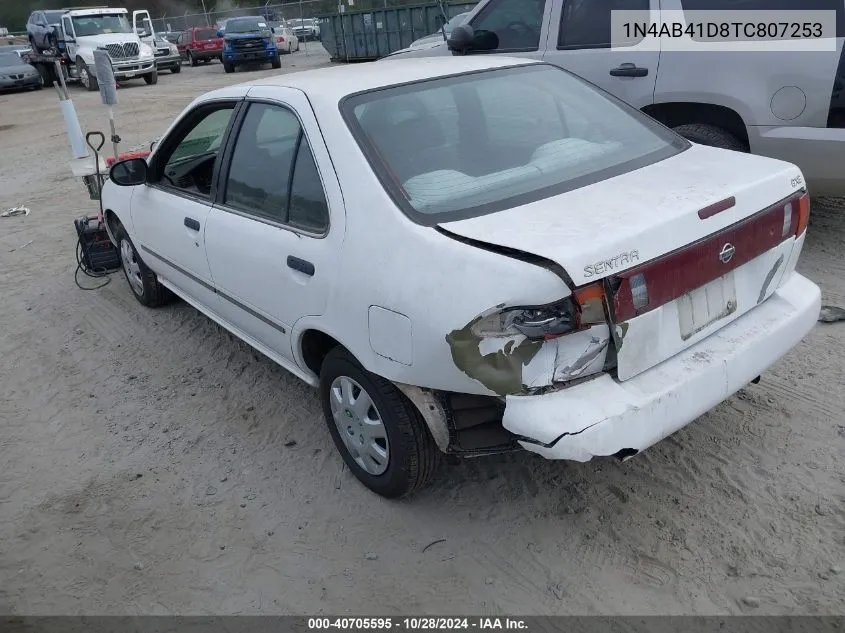 1996 Nissan Sentra E/Xe/Gxe/Gle VIN: 1N4AB41D8TC807253 Lot: 40705595