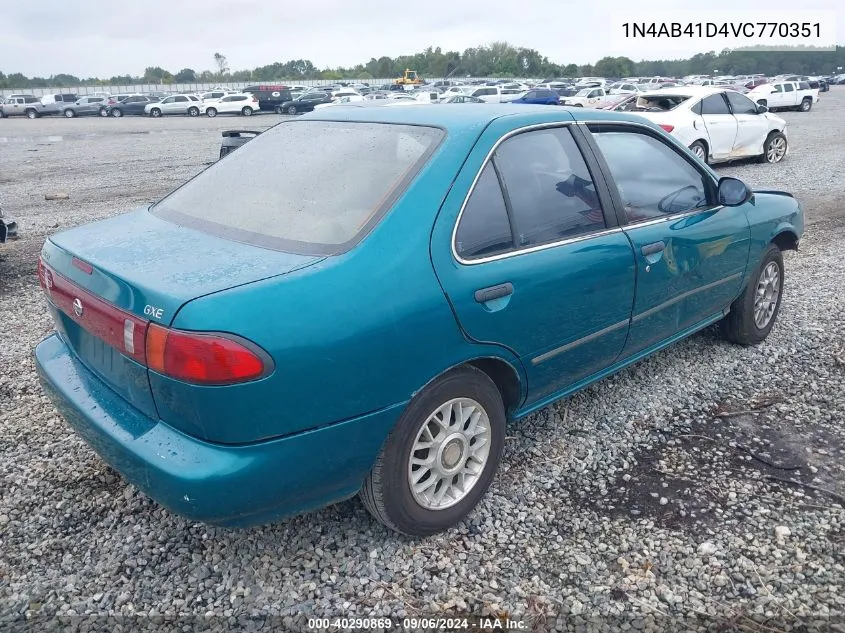 1997 Nissan Sentra Gle/Gxe/Xe VIN: 1N4AB41D4VC770351 Lot: 40290869