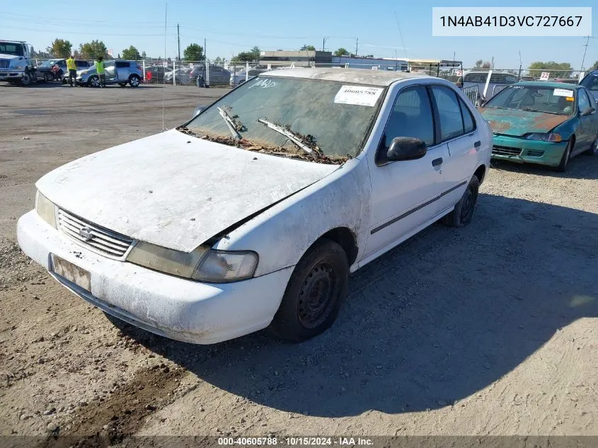 1997 Nissan Sentra Gle/Gxe/Xe VIN: 1N4AB41D3VC727667 Lot: 40605788