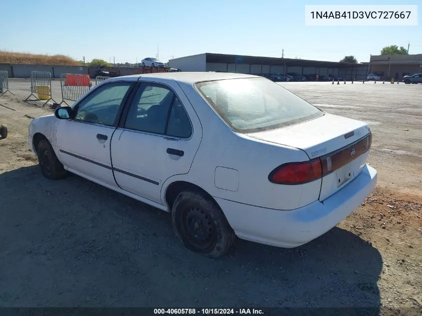 1997 Nissan Sentra Gle/Gxe/Xe VIN: 1N4AB41D3VC727667 Lot: 40605788