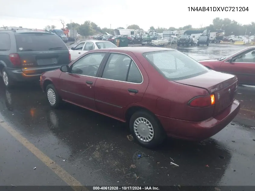 1997 Nissan Sentra Gle/Gxe/Xe VIN: 1N4AB41DXVC721204 Lot: 40612028