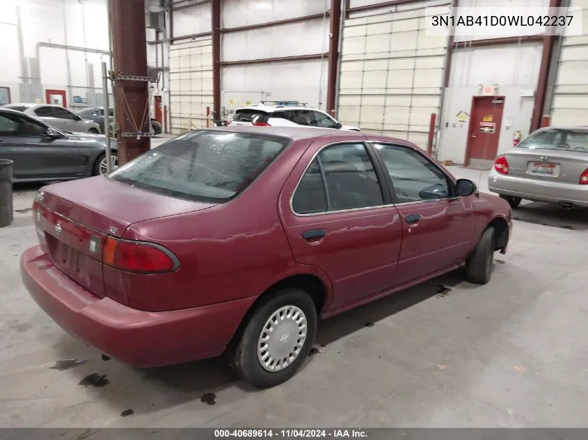 1998 Nissan Sentra Xe/Gxe VIN: 3N1AB41D0WL042237 Lot: 40689614