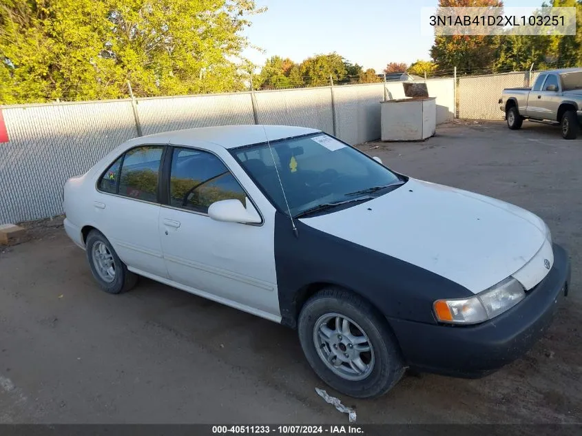 1999 Nissan Sentra Xe/Gxe VIN: 3N1AB41D2XL103251 Lot: 40511233