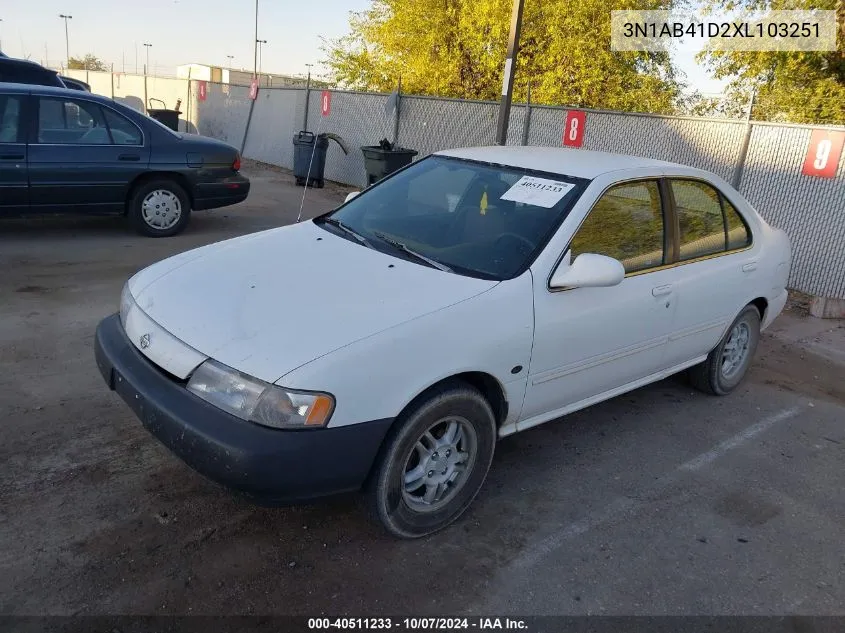 3N1AB41D2XL103251 1999 Nissan Sentra Xe/Gxe