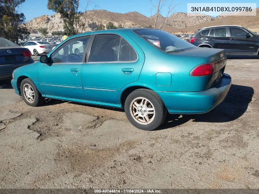 3N1AB41D8XL099786 1999 Nissan Sentra Gxe/Xe