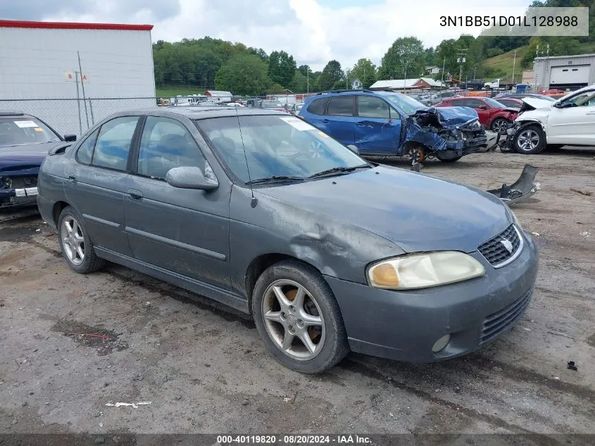 2001 Nissan Sentra Se VIN: 3N1BB51D01L128988 Lot: 40119820