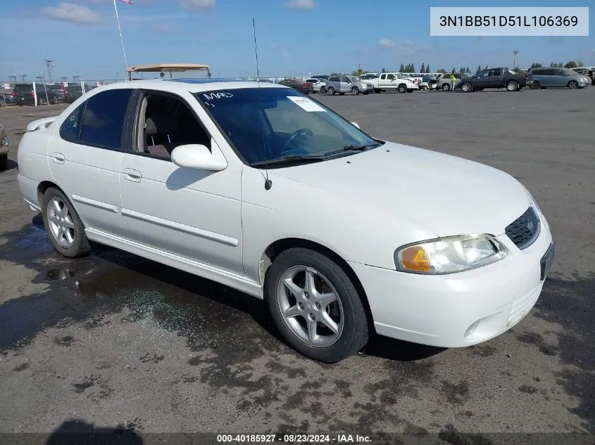 2001 Nissan Sentra Se VIN: 3N1BB51D51L106369 Lot: 40185927