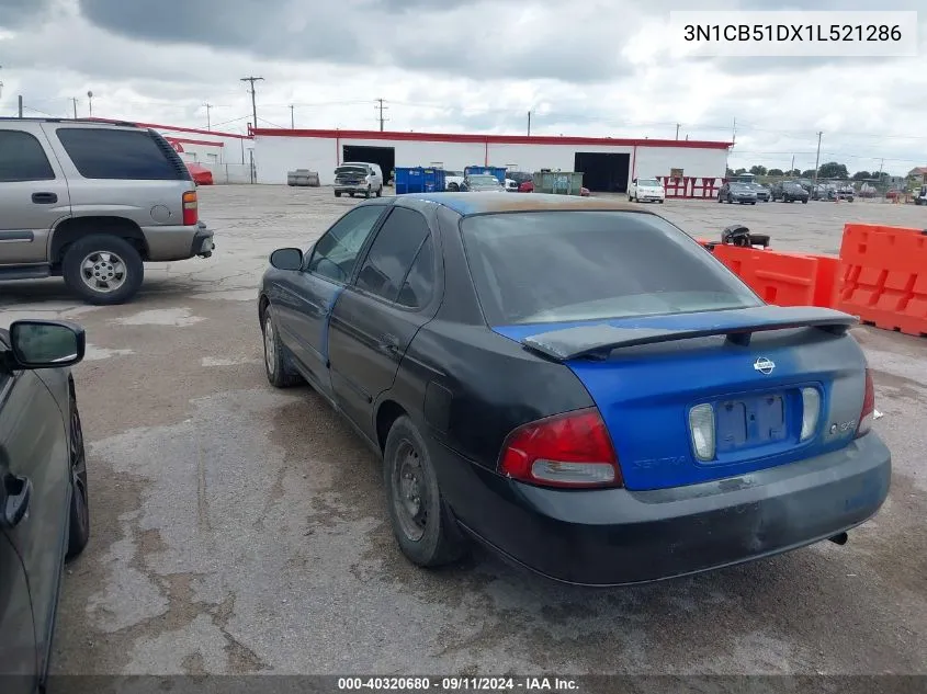 2001 Nissan Sentra Gxe VIN: 3N1CB51DX1L521286 Lot: 40320680