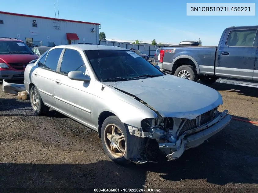 2001 Nissan Sentra Gxe VIN: 3N1CB51D71L456221 Lot: 40486881