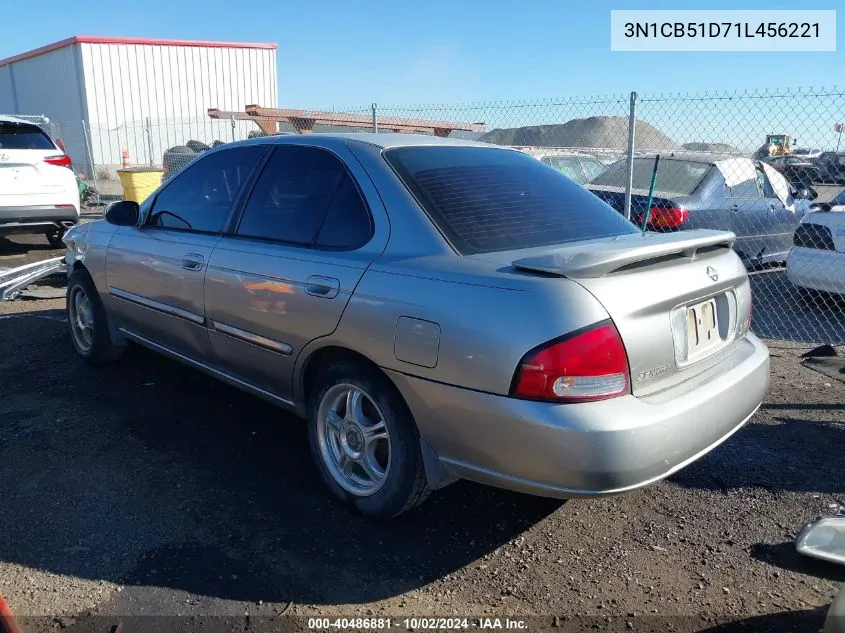 2001 Nissan Sentra Gxe VIN: 3N1CB51D71L456221 Lot: 40486881