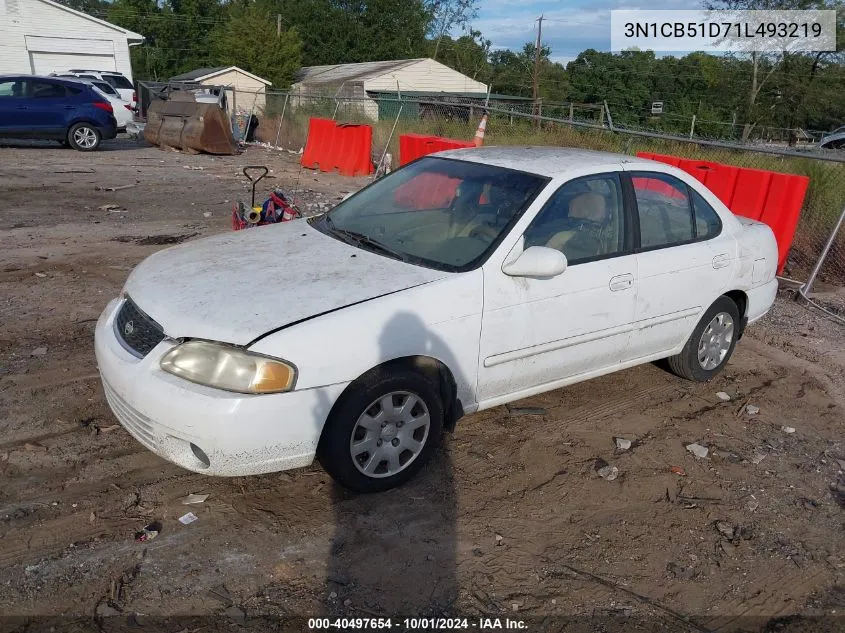 2001 Nissan Sentra Gxe VIN: 3N1CB51D71L493219 Lot: 40497654