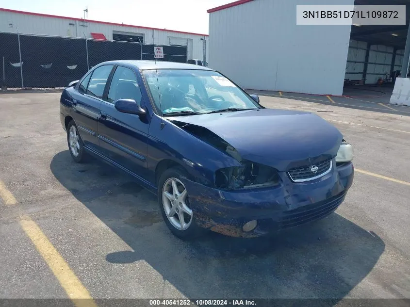 2001 Nissan Sentra Se VIN: 3N1BB51D71L109872 Lot: 40541252