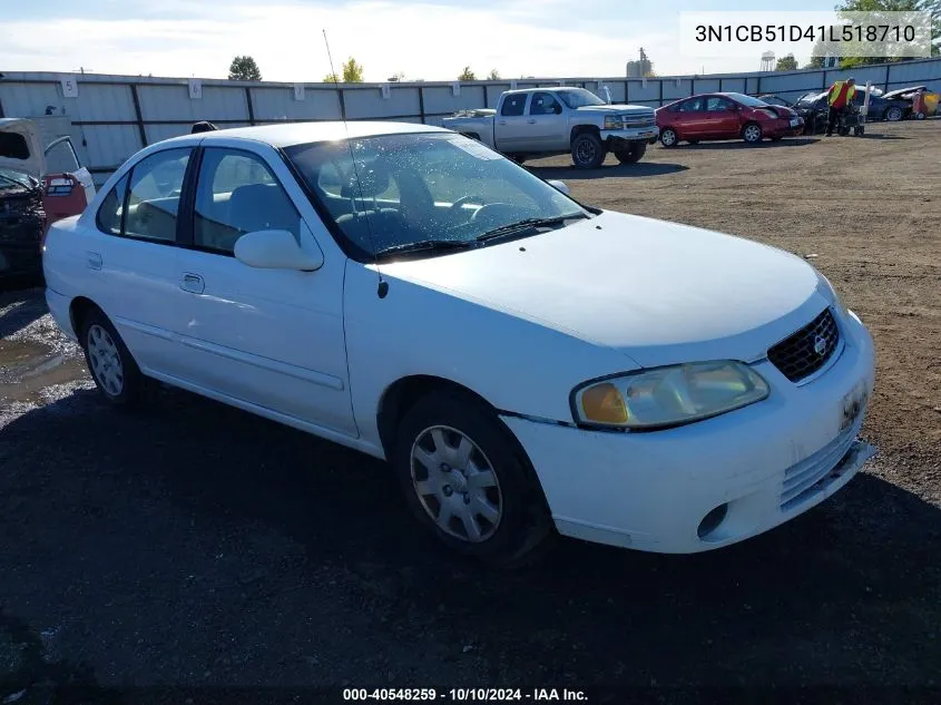 2001 Nissan Sentra Gxe VIN: 3N1CB51D41L518710 Lot: 40548259