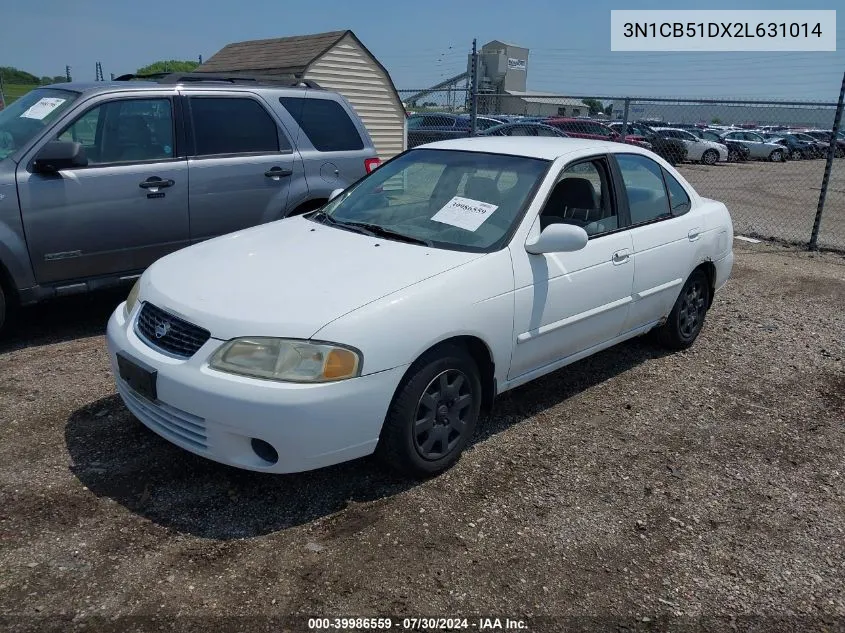 2002 Nissan Sentra Gxe VIN: 3N1CB51DX2L631014 Lot: 39986559