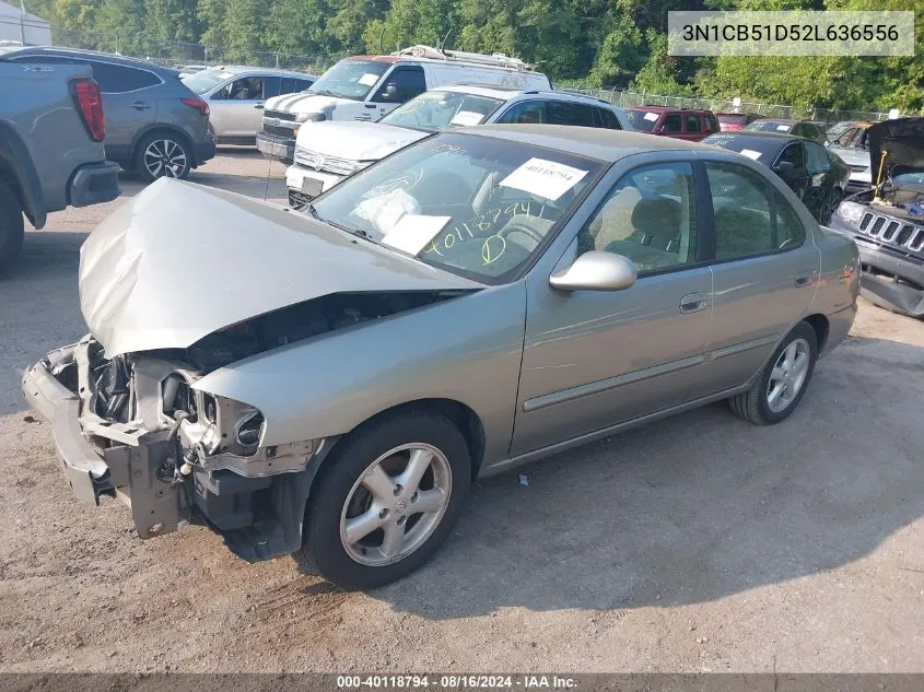 2002 Nissan Sentra Gxe VIN: 3N1CB51D52L636556 Lot: 40118794