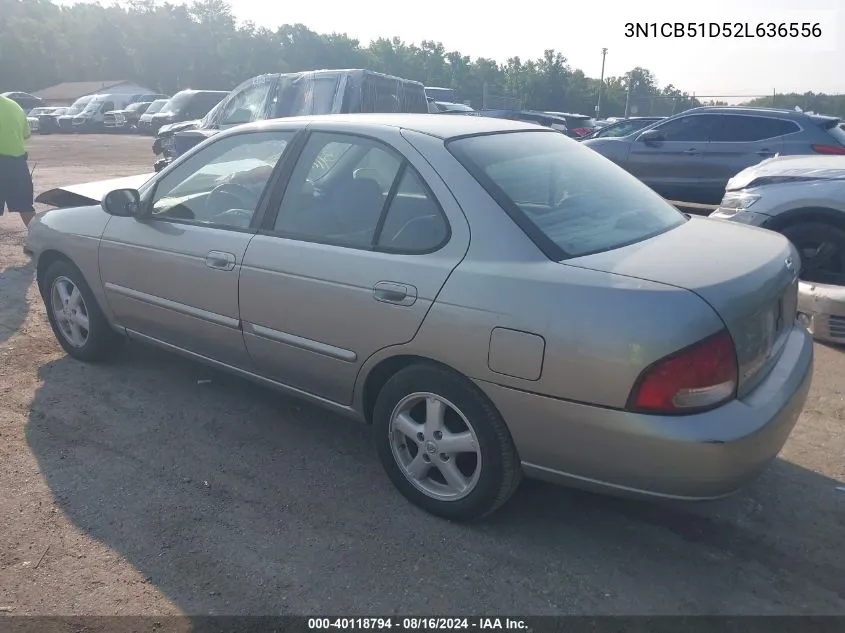 2002 Nissan Sentra Gxe VIN: 3N1CB51D52L636556 Lot: 40118794