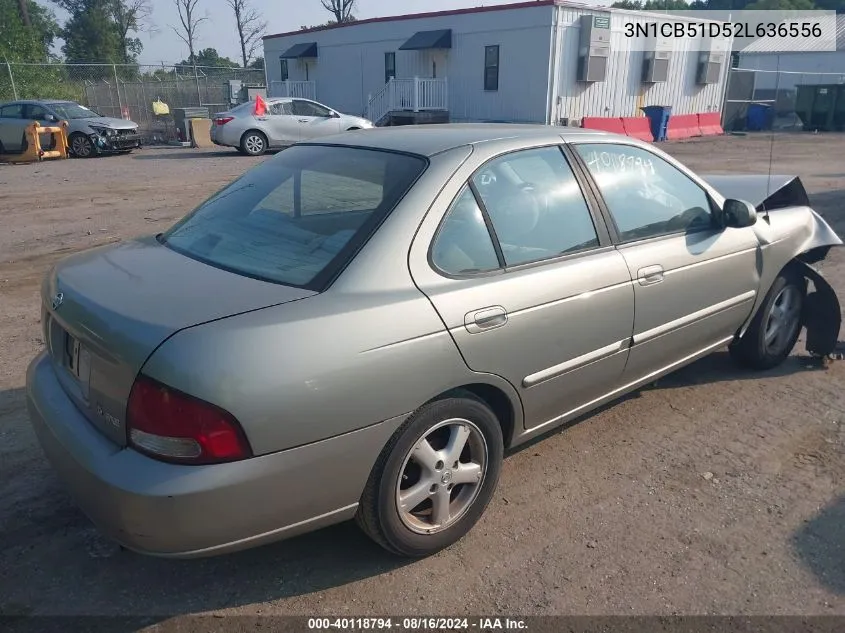 2002 Nissan Sentra Gxe VIN: 3N1CB51D52L636556 Lot: 40118794