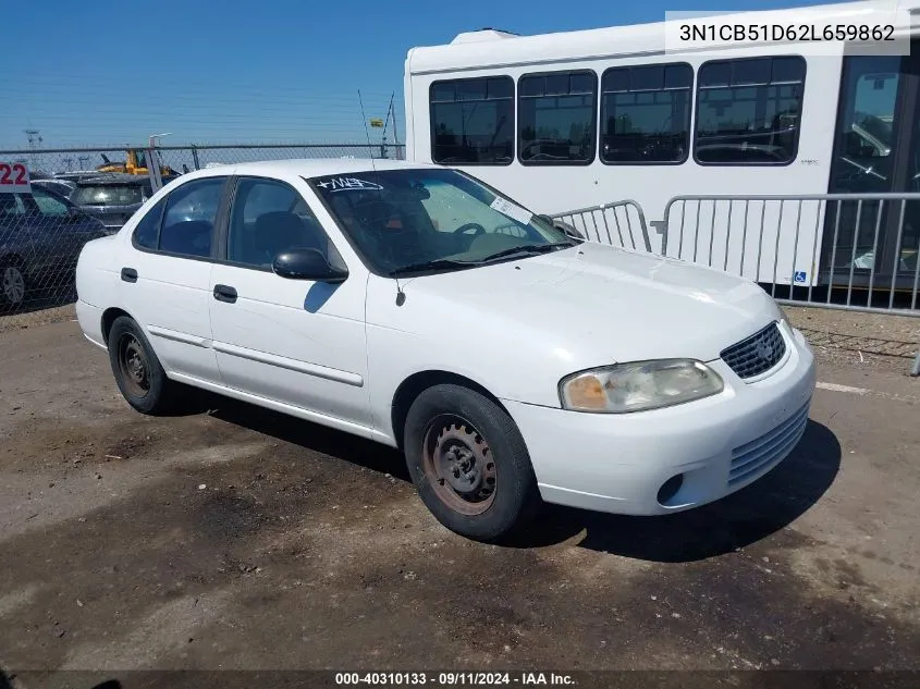 2002 Nissan Sentra Xe VIN: 3N1CB51D62L659862 Lot: 40310133