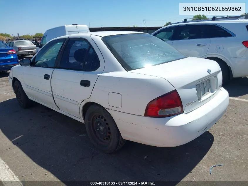 2002 Nissan Sentra Xe VIN: 3N1CB51D62L659862 Lot: 40310133