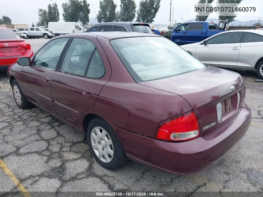 3N1CB51D72L660079 2002 Nissan Sentra Gxe