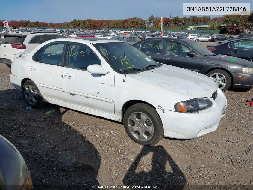 2002 Nissan Sentra Se-R VIN: 3N1AB51A72L728846 Lot: 40718187