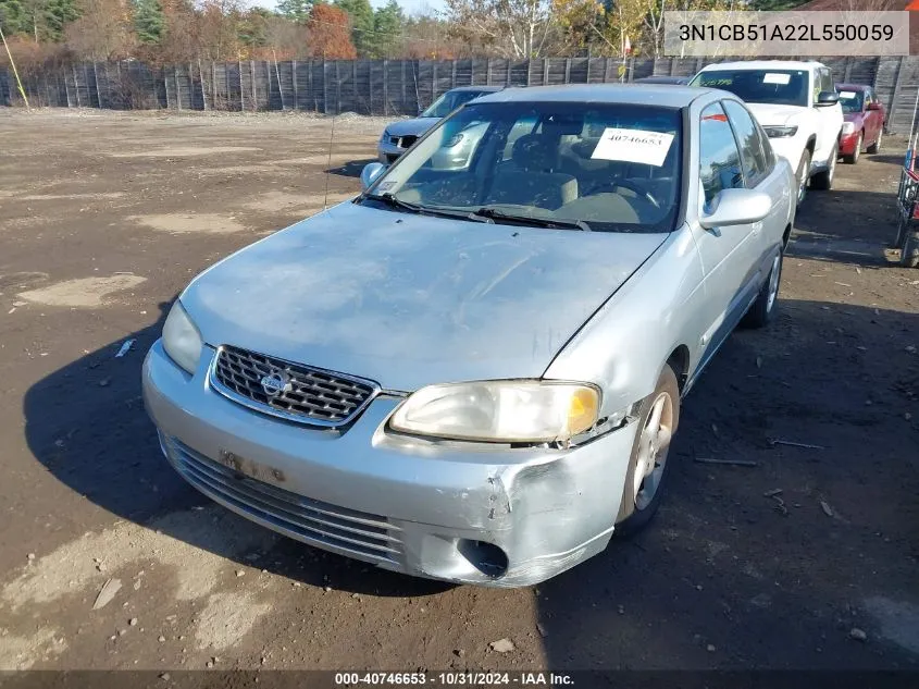 2002 Nissan Sentra Gxe VIN: 3N1CB51A22L550059 Lot: 40746653