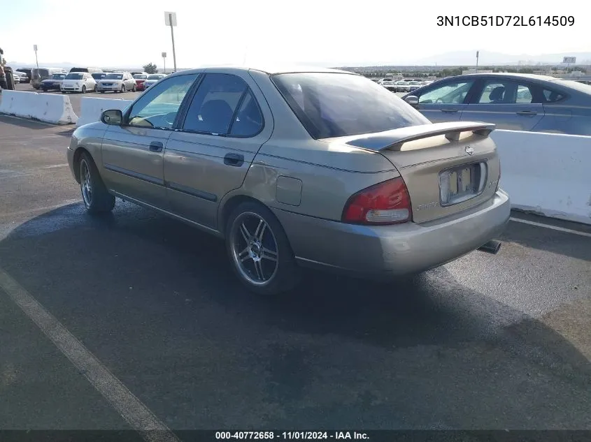 2002 Nissan Sentra Gxe VIN: 3N1CB51D72L614509 Lot: 40772658