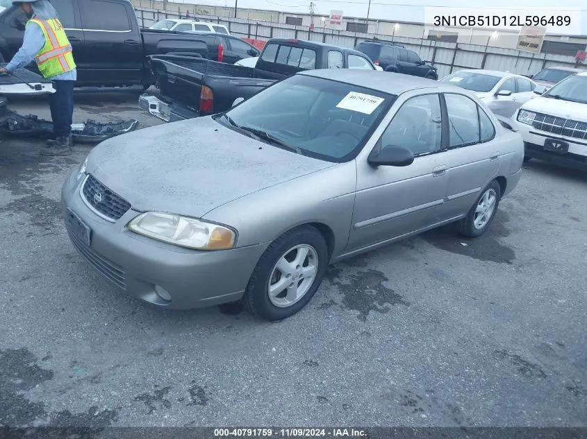 2002 Nissan Sentra Gxe VIN: 3N1CB51D12L596489 Lot: 40791759