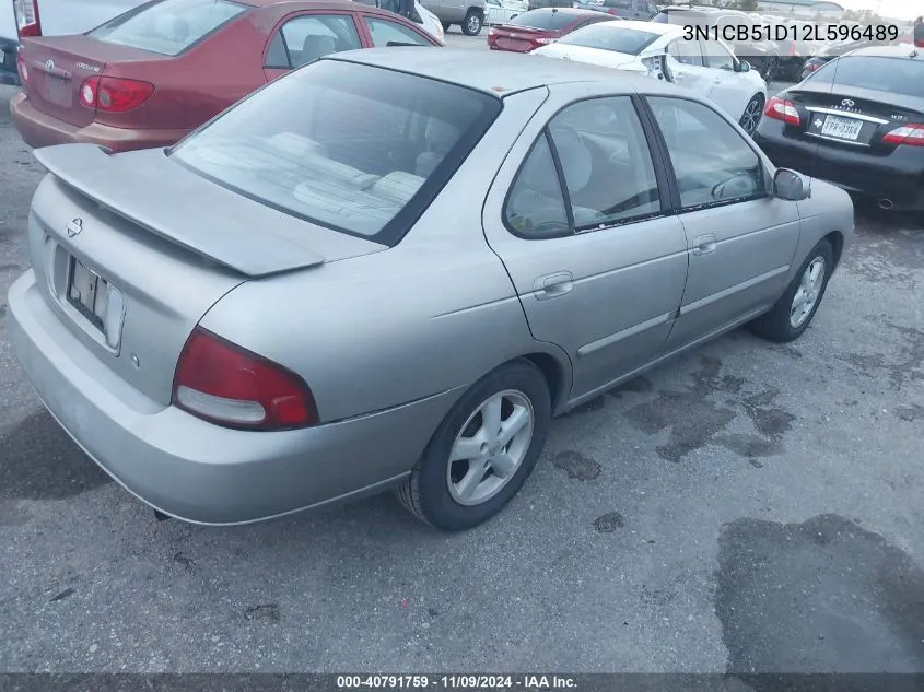 2002 Nissan Sentra Gxe VIN: 3N1CB51D12L596489 Lot: 40791759