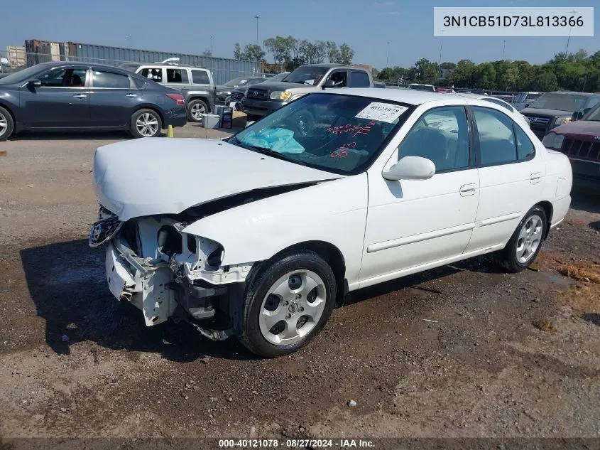 2003 Nissan Sentra Gxe VIN: 3N1CB51D73L813366 Lot: 40121078