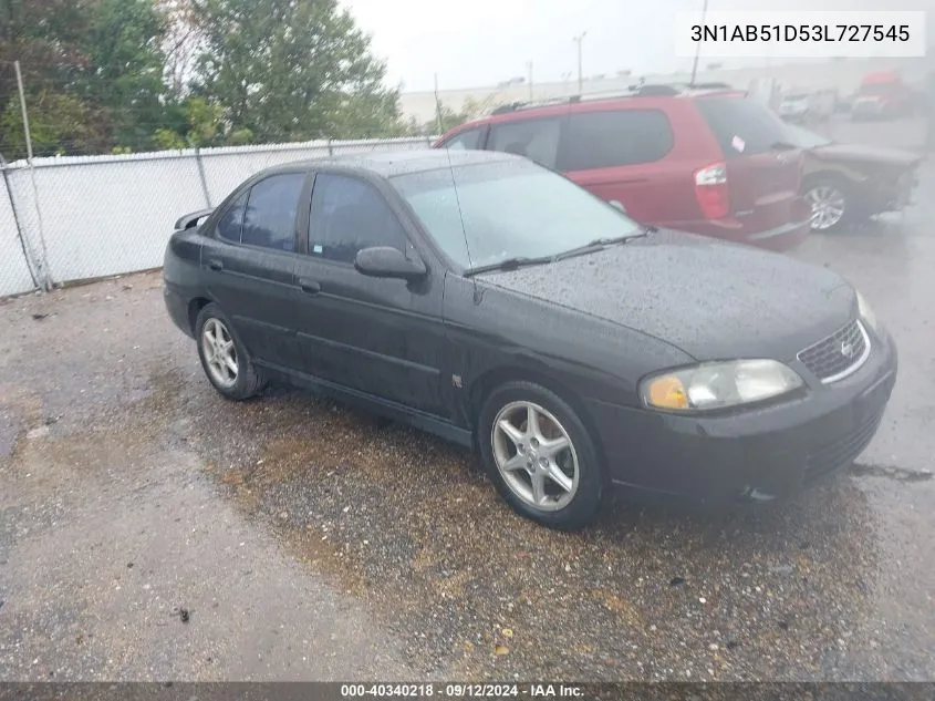 2003 Nissan Sentra Se-R VIN: 3N1AB51D53L727545 Lot: 40340218