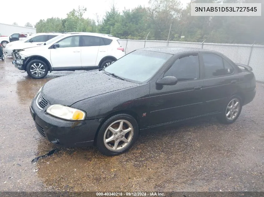 2003 Nissan Sentra Se-R VIN: 3N1AB51D53L727545 Lot: 40340218