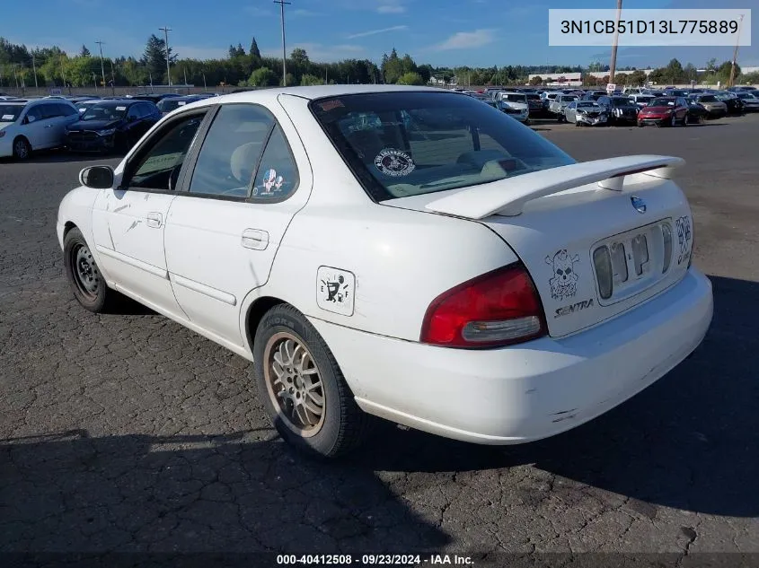 2003 Nissan Sentra Xe VIN: 3N1CB51D13L775889 Lot: 40412508