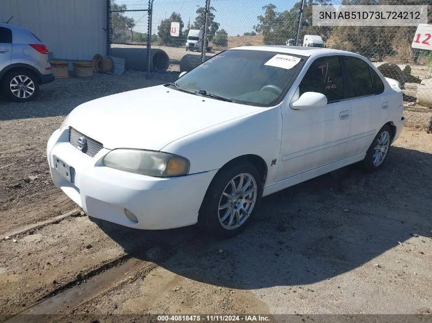 2003 Nissan Sentra Se-R VIN: 3N1AB51D73L724212 Lot: 40818475