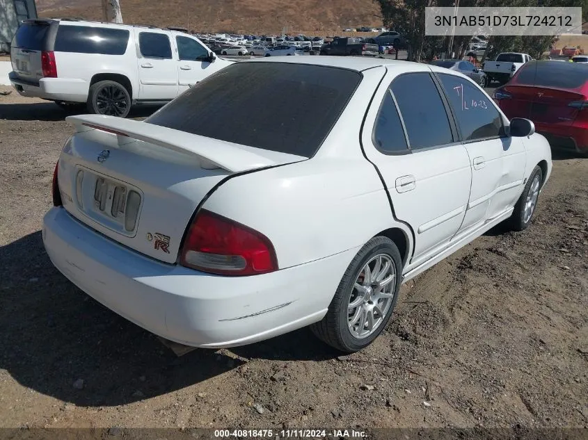 2003 Nissan Sentra Se-R VIN: 3N1AB51D73L724212 Lot: 40818475