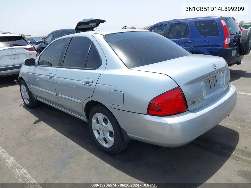 2004 Nissan Sentra 1.8/1.8S VIN: 3N1CB51D14L899209 Lot: 39706574