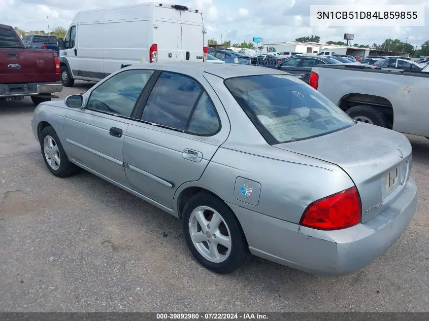 3N1CB51D84L859855 2004 Nissan Sentra 1.8S