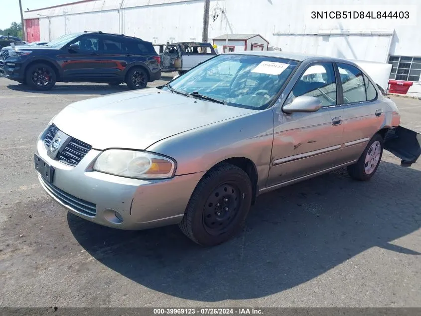 2004 Nissan Sentra 1.8S VIN: 3N1CB51D84L844403 Lot: 39969123