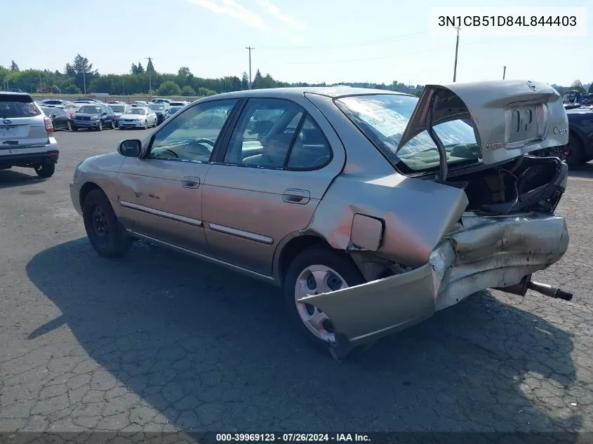 2004 Nissan Sentra 1.8S VIN: 3N1CB51D84L844403 Lot: 39969123